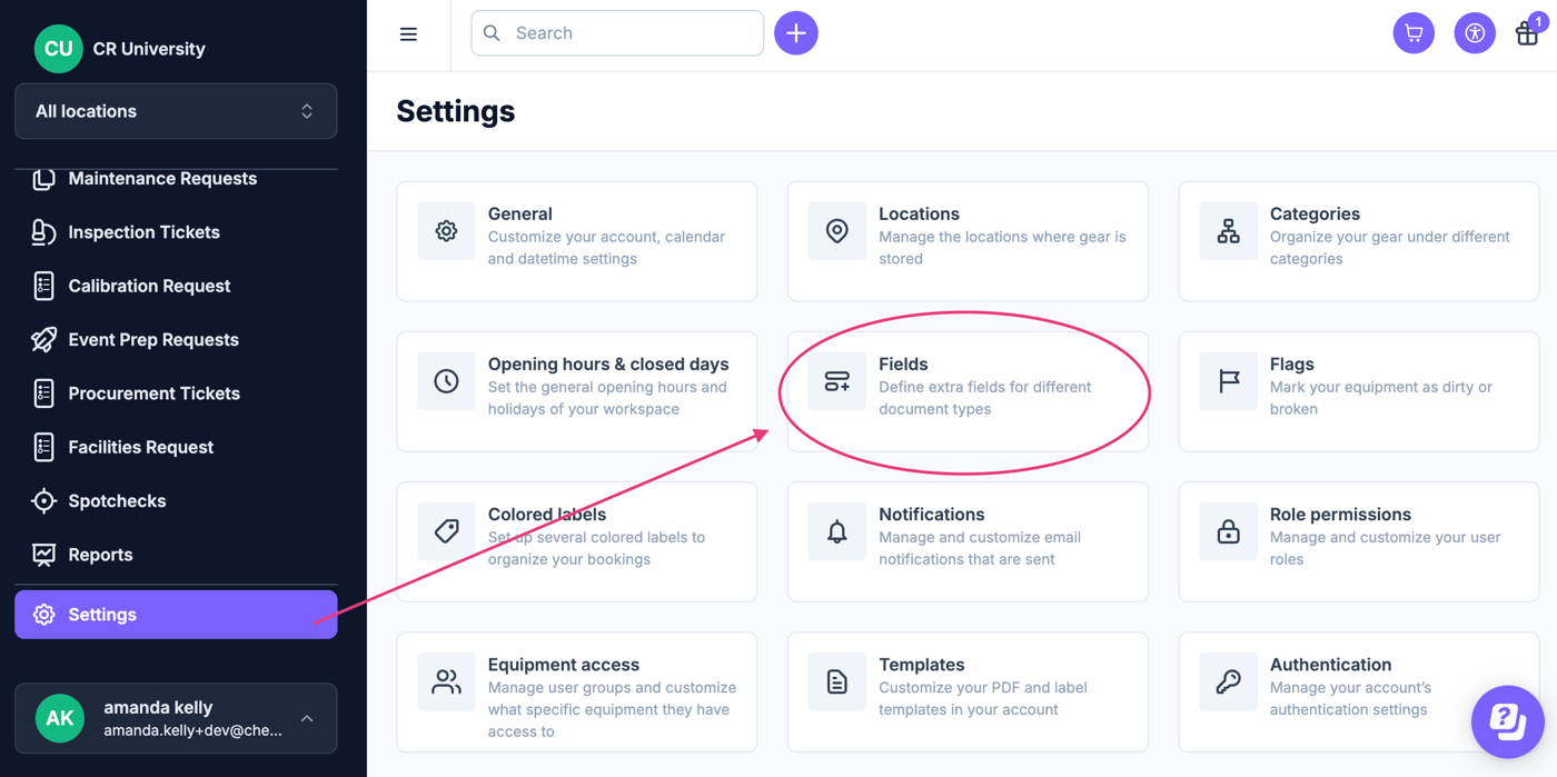 How to Add Custom Fields to Operations Request Templates